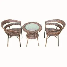 2 Seater Wicker Coffee Table and Chair