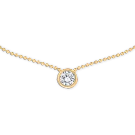 2MM Crystal Gold Ball Chain Necklace