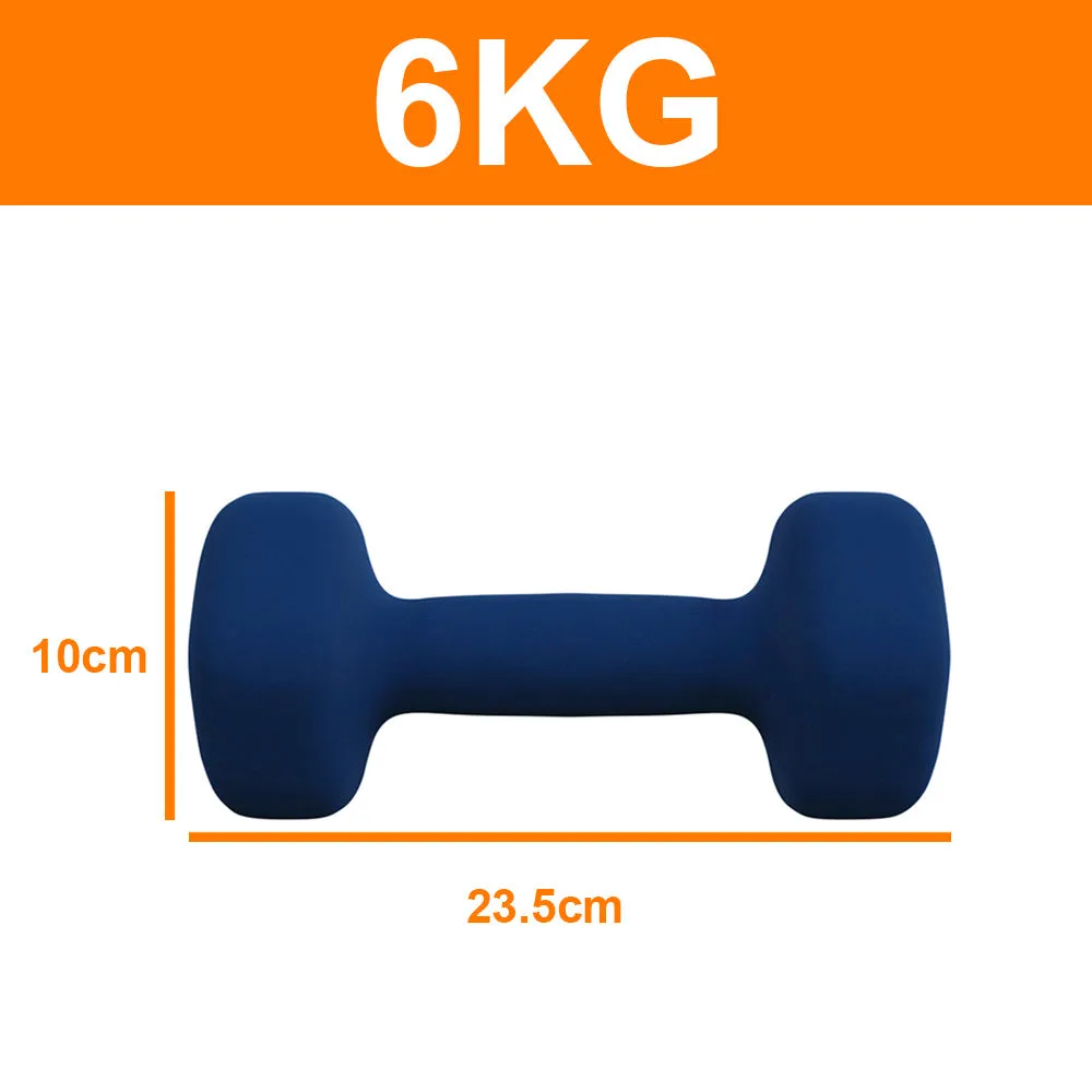 6KG PAIR NEOPRENE HEX DUMBELL SET