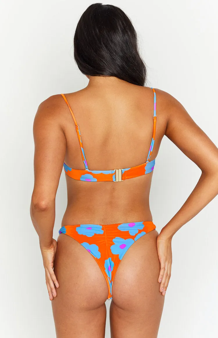 9.0 Swim Luella Orange Floral Bikini Bottoms