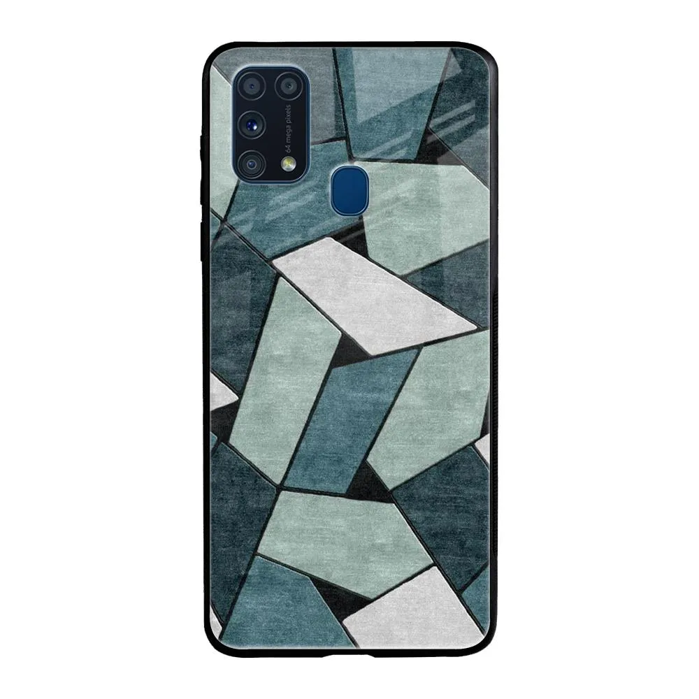 Abstact Tiles Glass Case for Samsung Galaxy M31 Prime