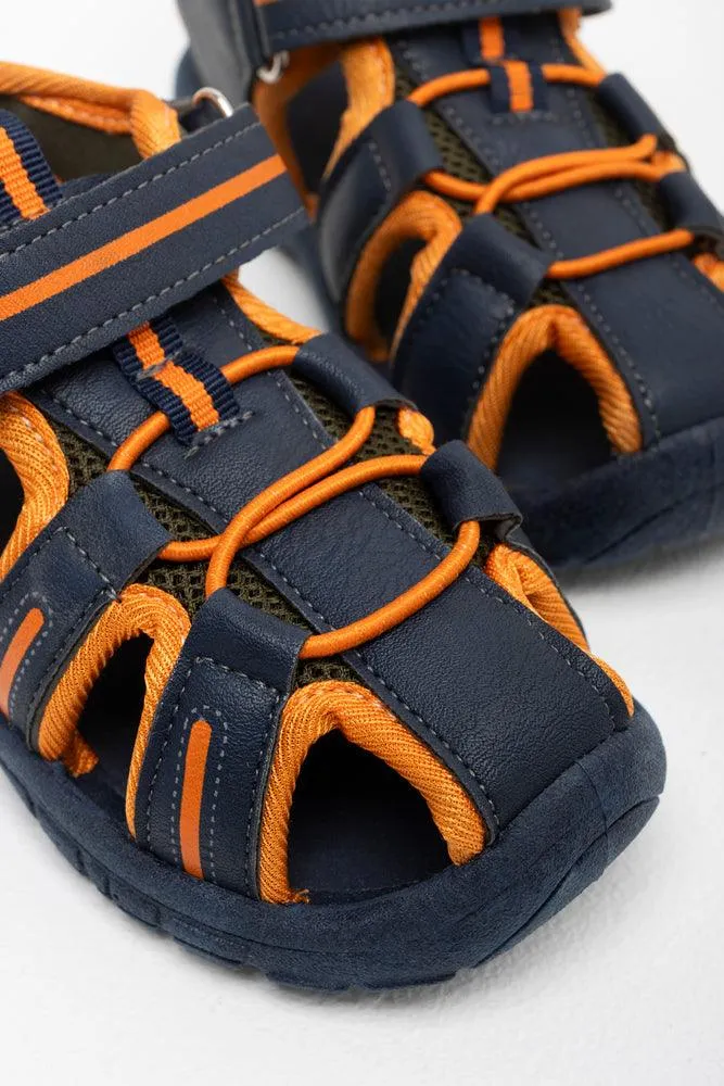 Adventure Sandal Navy & Orange