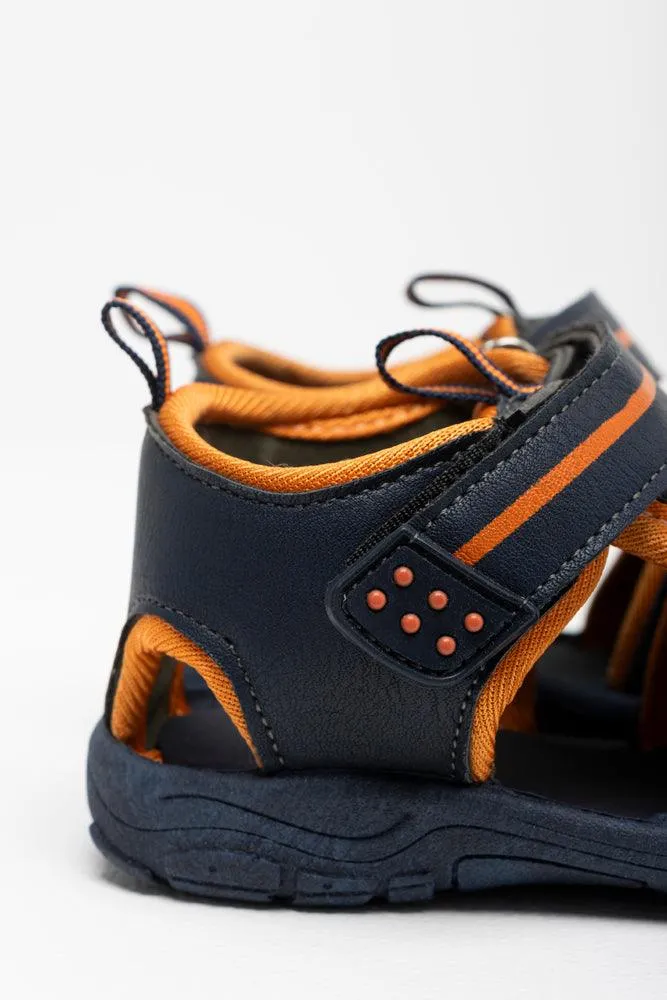 Adventure Sandal Navy & Orange