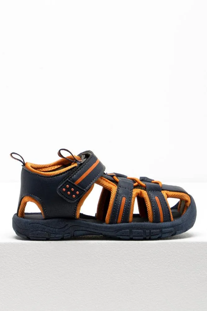 Adventure Sandal Navy & Orange