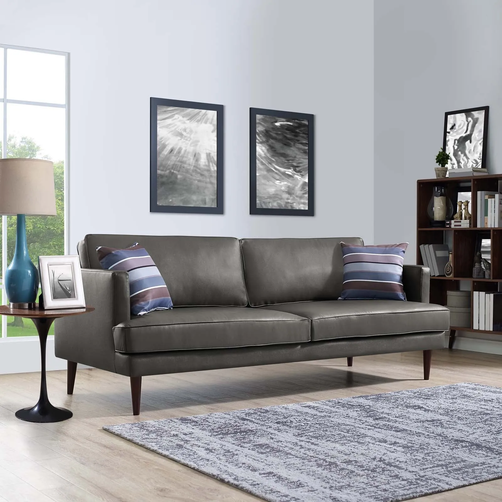 Agile Genuine Leather Sofa by Modway