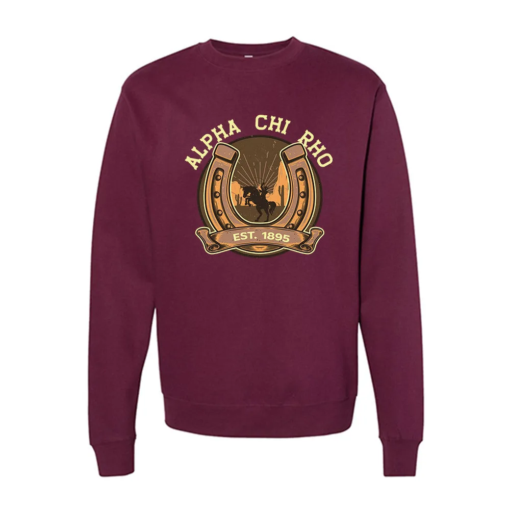 Alpha Chi Rho Lucky Horse Men's Midweight Sweatshirt Sweatshirt