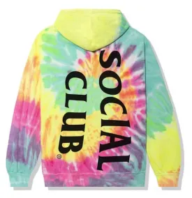 Anti Social Social Club Vertical Horizon Hoodie Rainbow Tie Dye