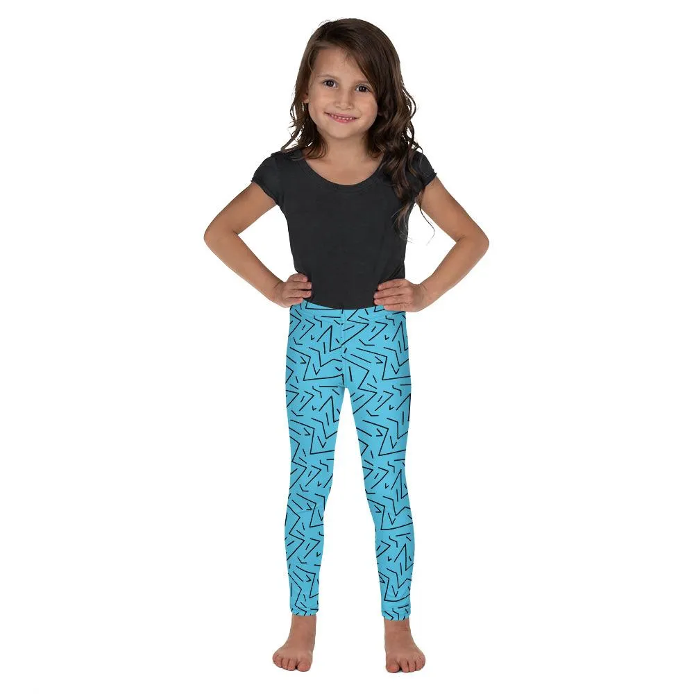 Aqua Black Line Kid's Leggings