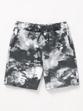 Asphalt Beach Hybrid Short - BLACK WHITE - (KIDS)