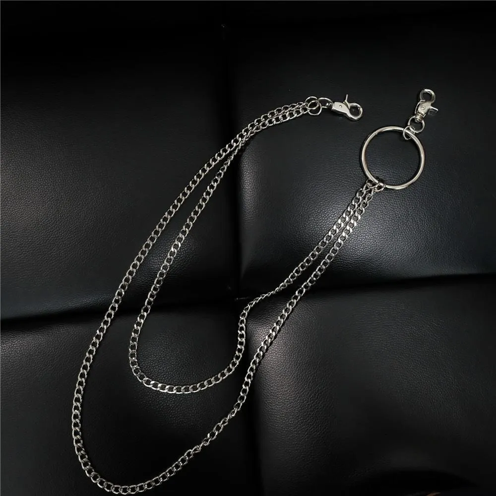 Badass Silver Double Womens Mens Thin Wallet Chain Pants Chain jeans chain jean chain For Men