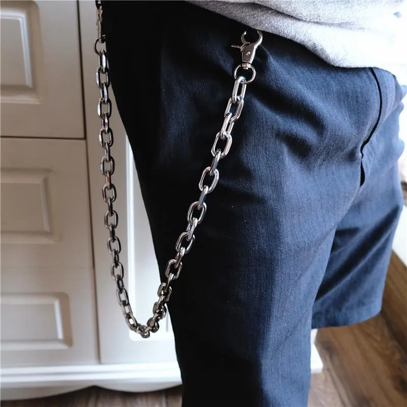 Badass Silver Mens Wallet CHain Pants Chain Silver jeans chain jean chain Biker Wallet Chain For Men