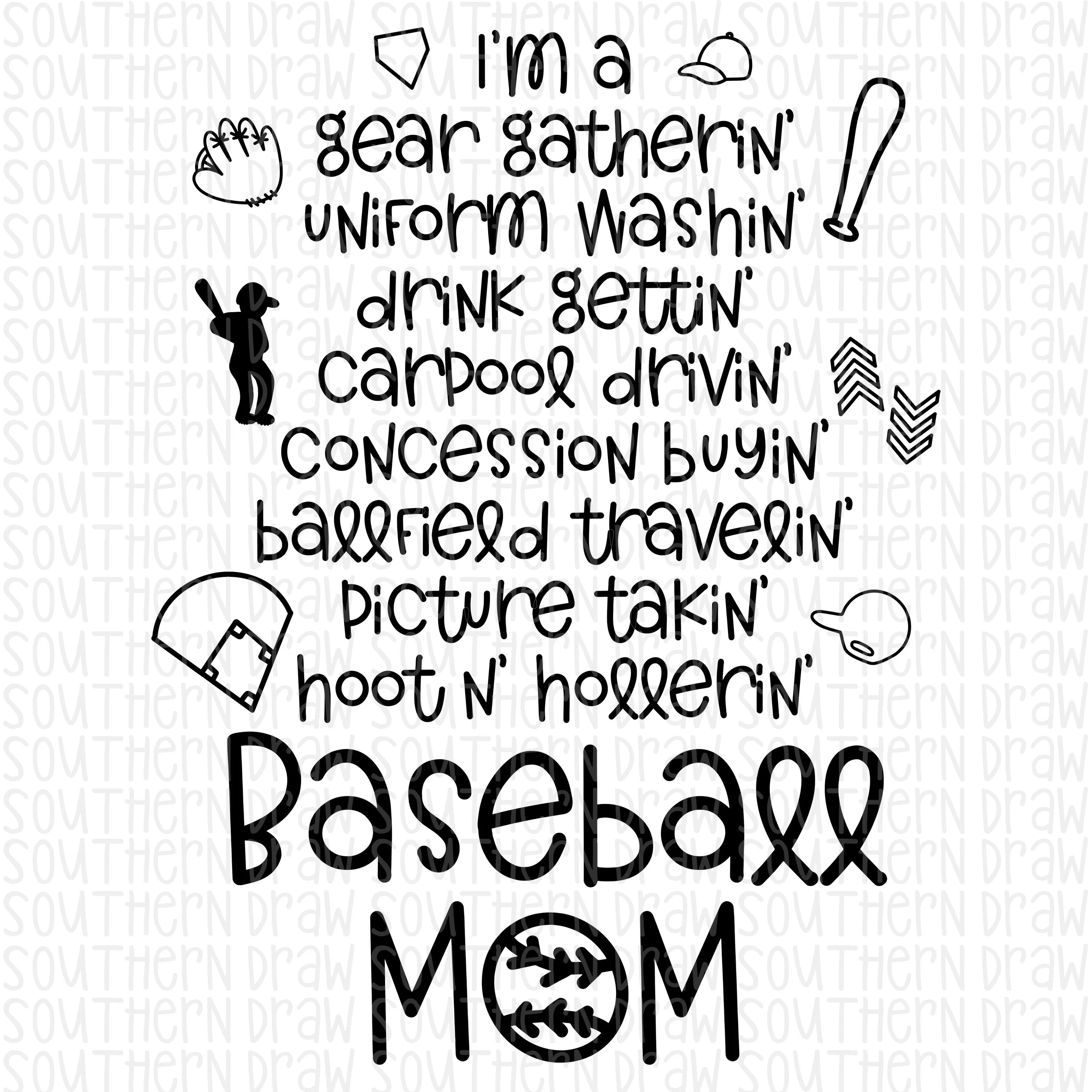 Baseball Mom Saying