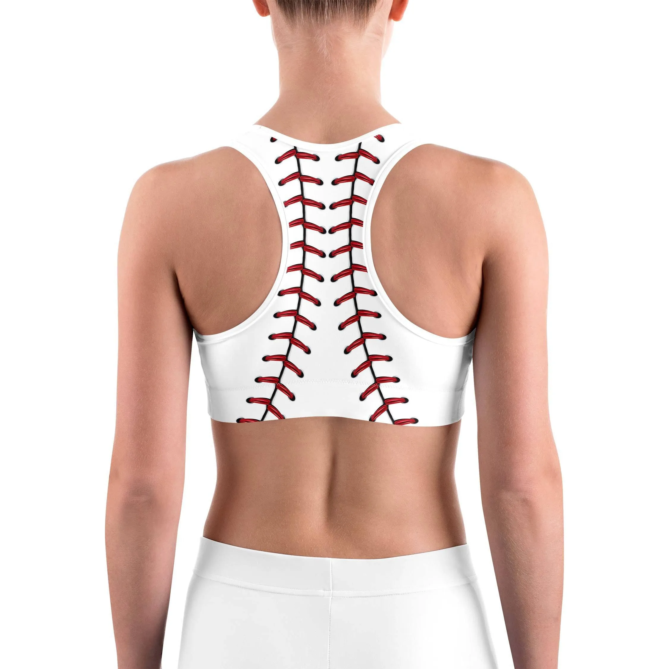 Baseball Stitches Sports bra