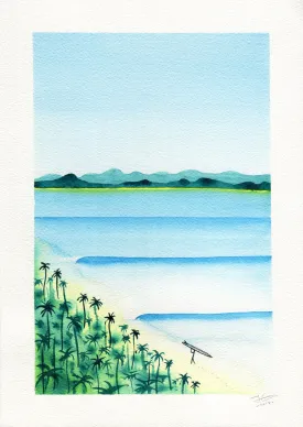 Beach Stroll. Original signed illustration - SOLD OUT