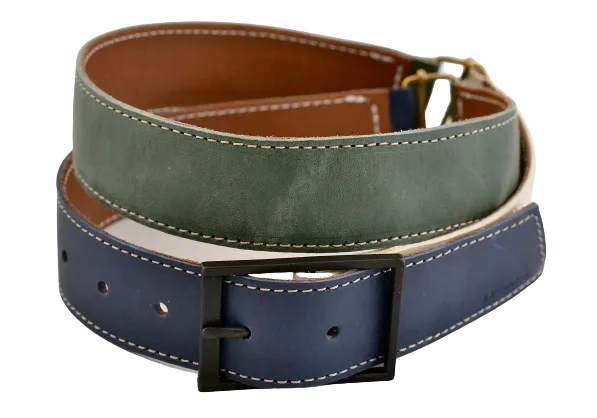 Belt | narrow | Mixed leather linked