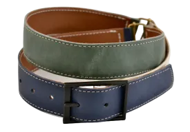 Belt | narrow | Mixed leather linked