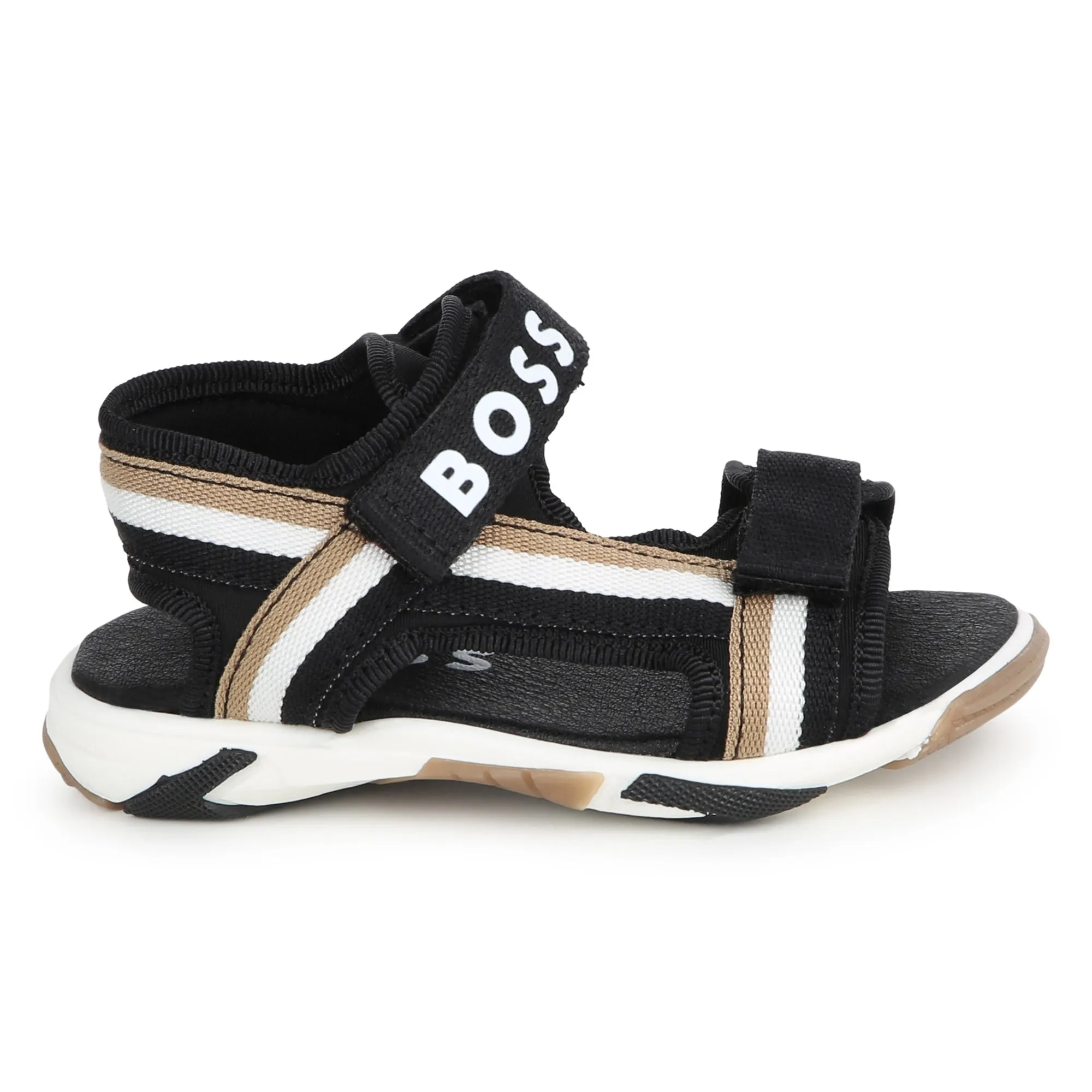 Black Logo Sandals