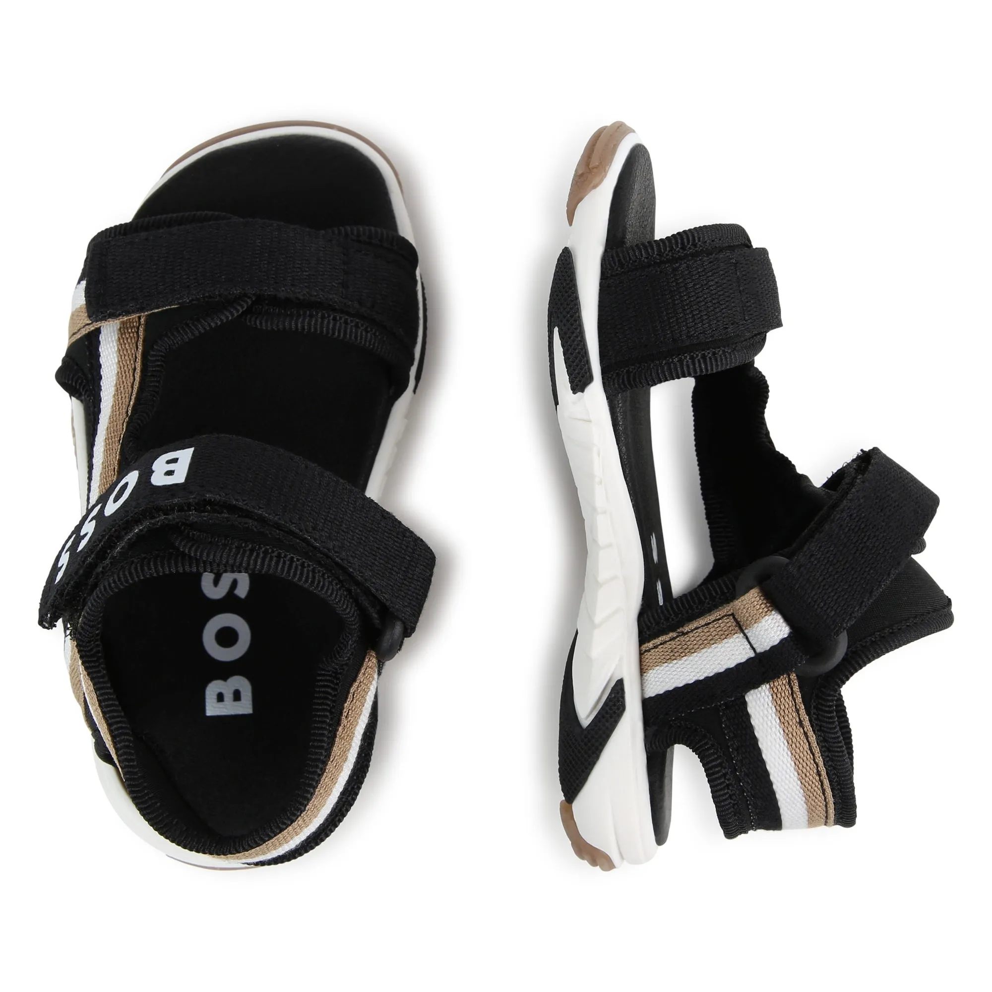 Black Logo Sandals