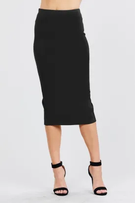 Black Midi Pencil Skirt-FINAL SALE-NOT ELIGIBLE FOR EXCHANGE OR REFUND