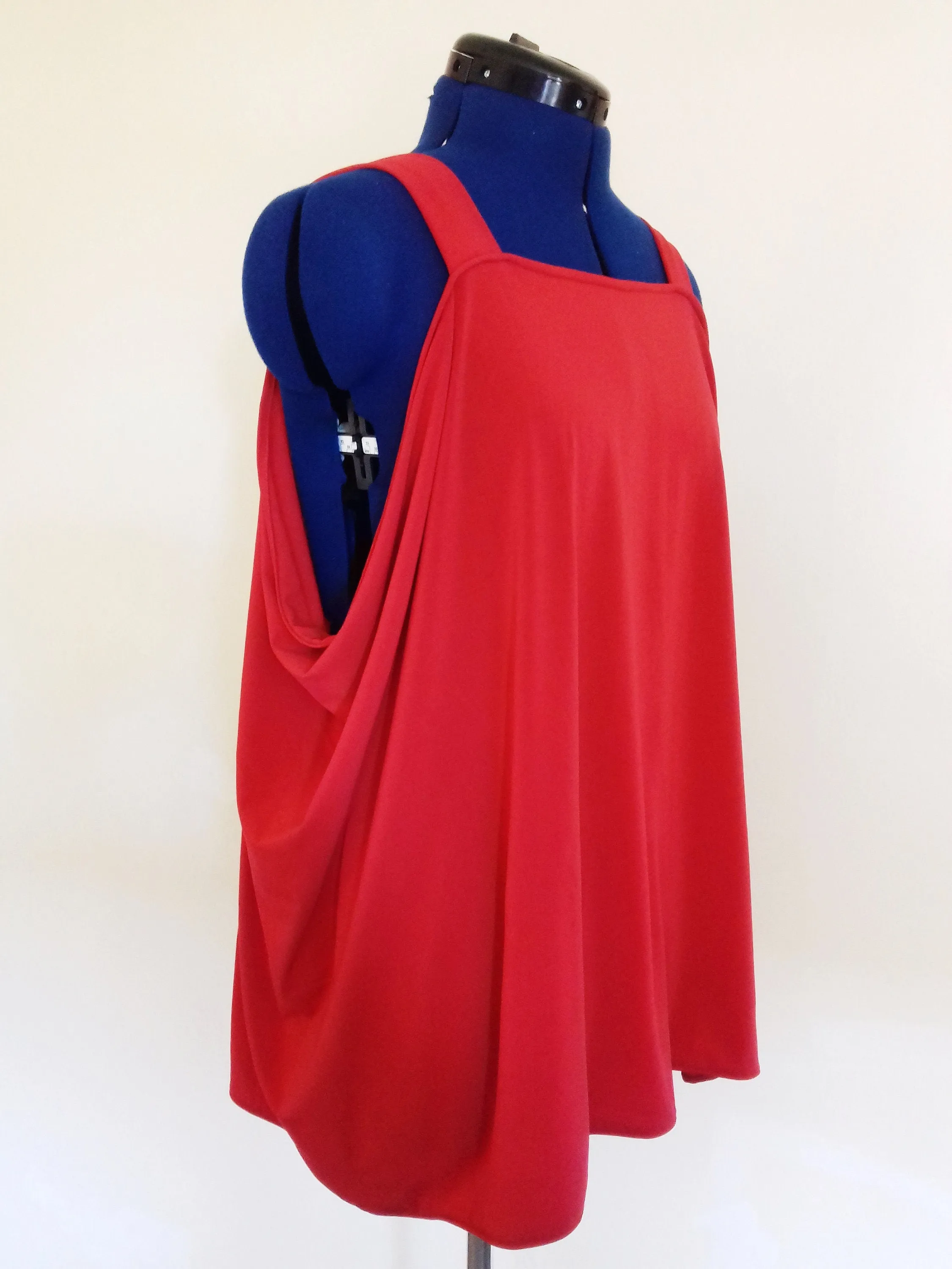 Blood Red Grecian Drape Top