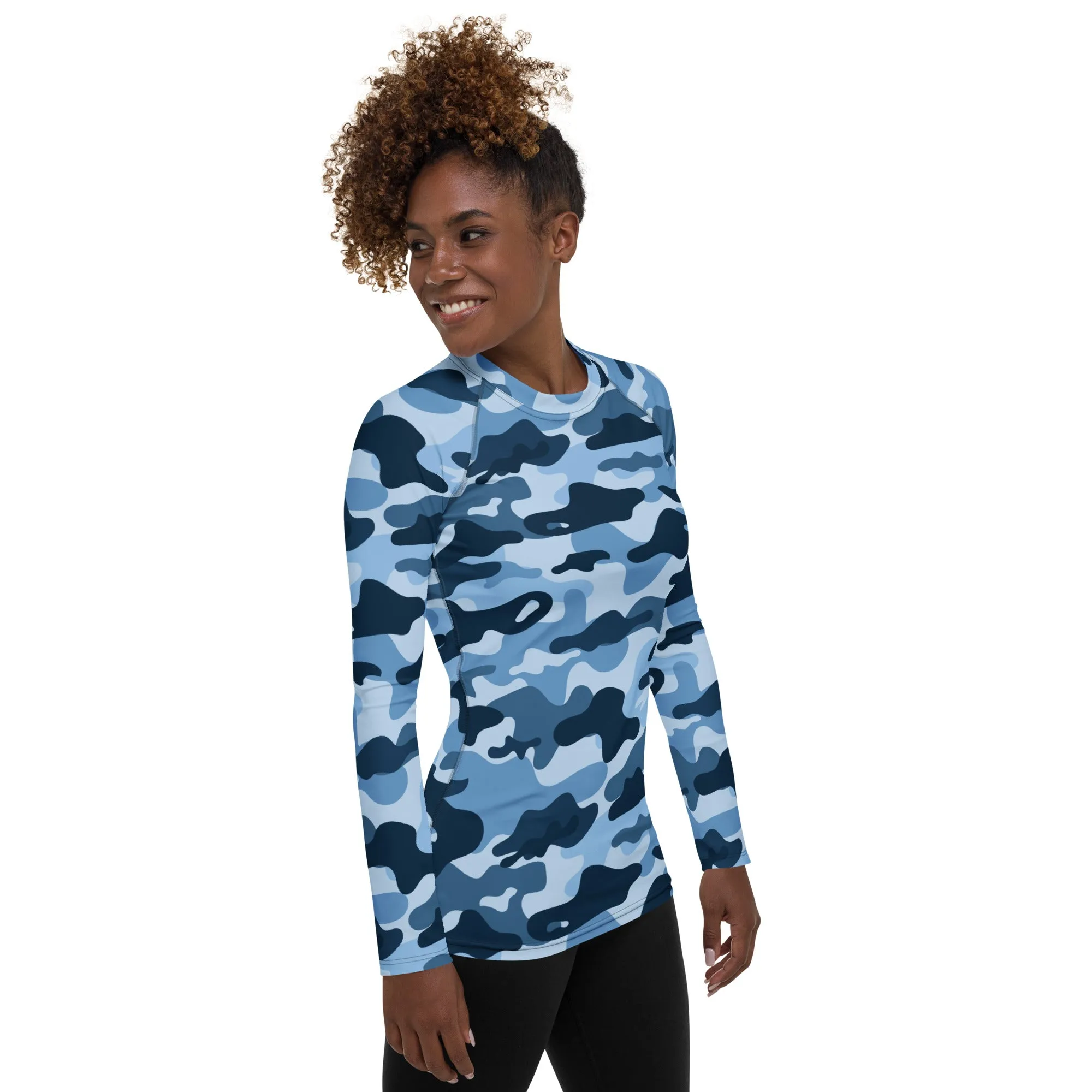 Blue Camo Rash Guard