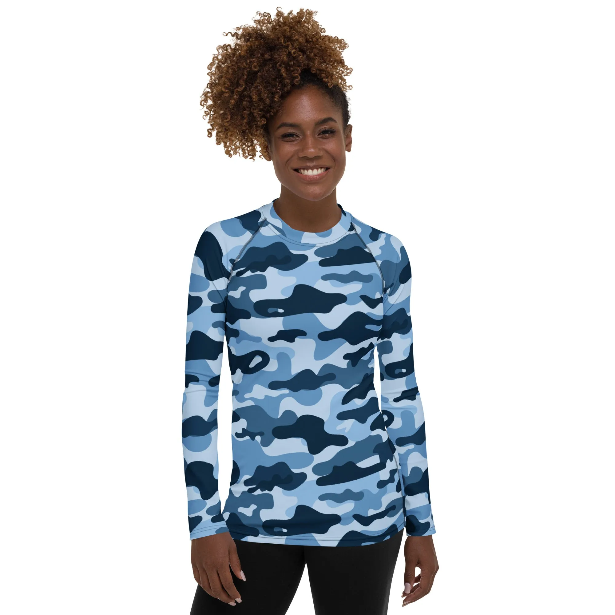 Blue Camo Rash Guard