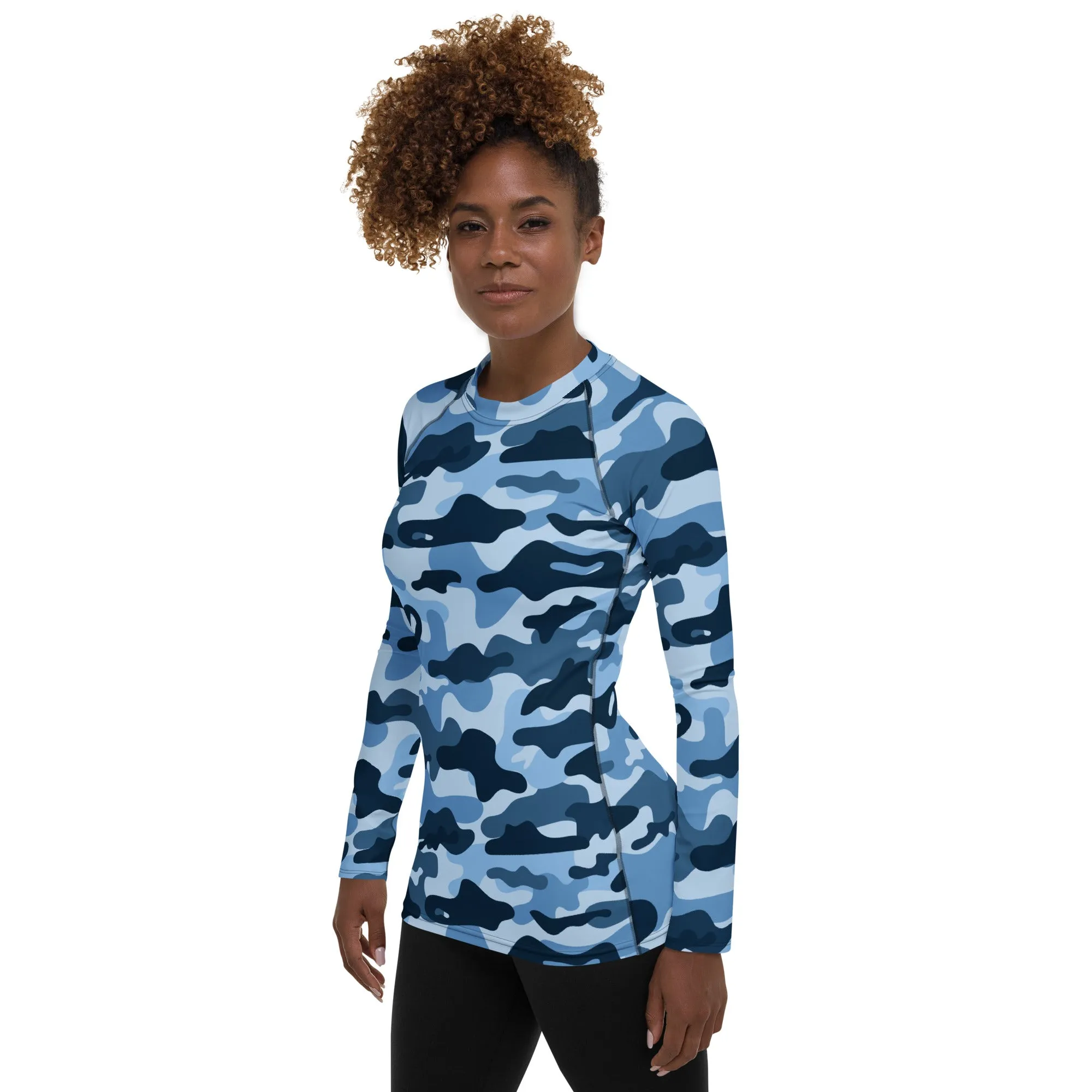 Blue Camo Rash Guard