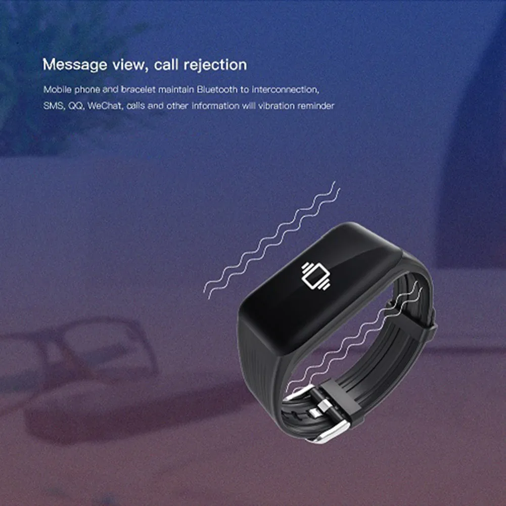 Bluetooth Smart Sport Fitness Calorie Step Heart Rate Sleep Tracker Bracelet