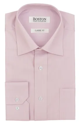 Boston Brooke Classic Cut Pink Business Shirt