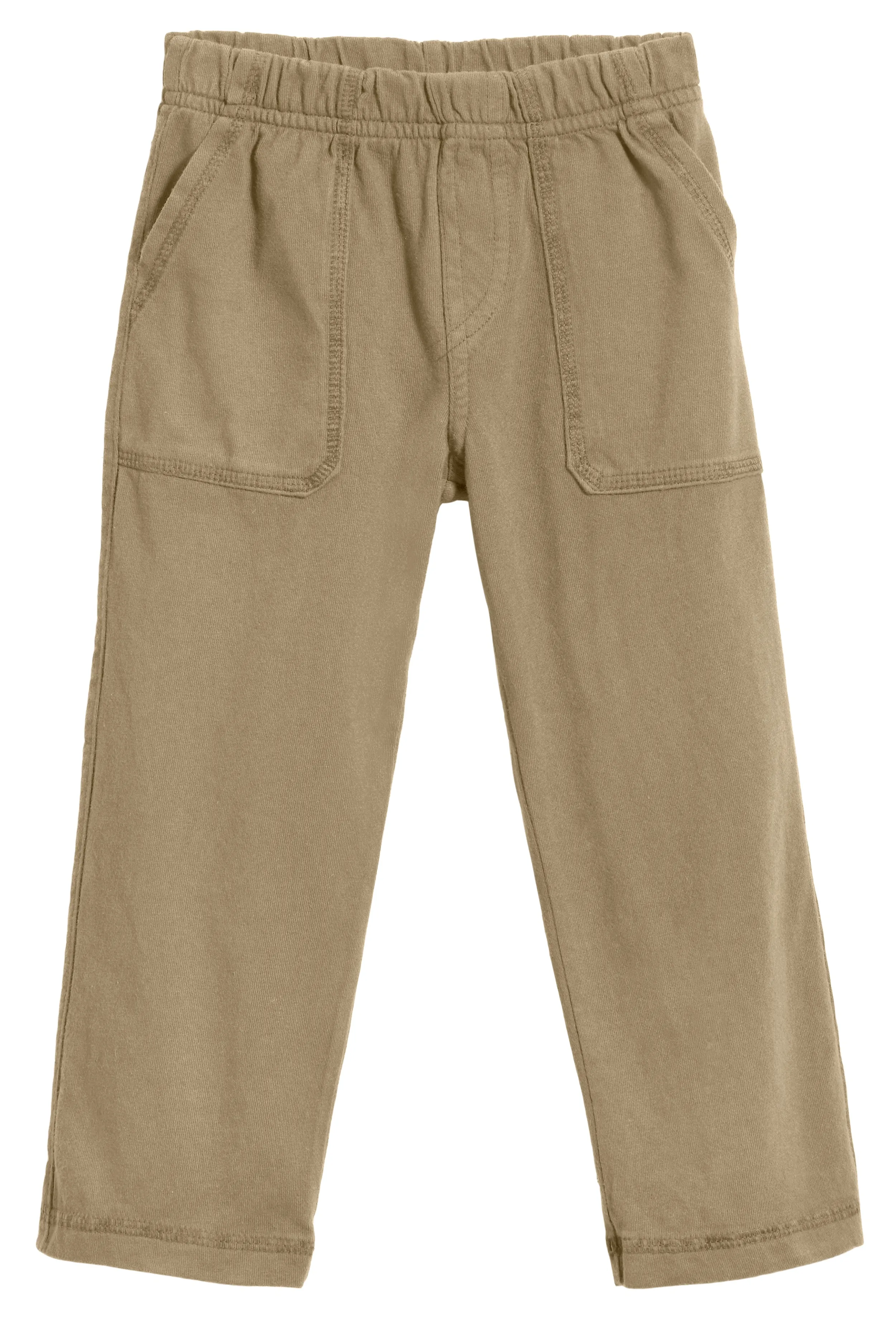 Boys Soft Cotton 3-Pocket Jersey Pants - UPF 50  | Dark Khaki