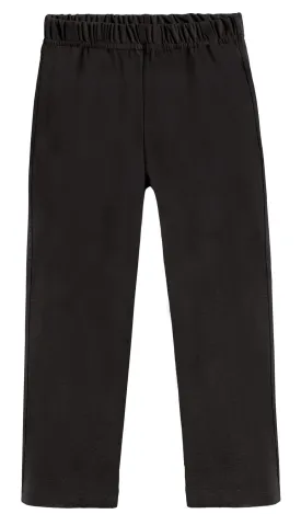 Boys Soft Cotton Athletic Pants - UPF 50  | Black