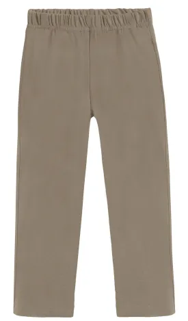 Boys Soft Cotton Athletic Pants - UPF 50  | Dark Khaki