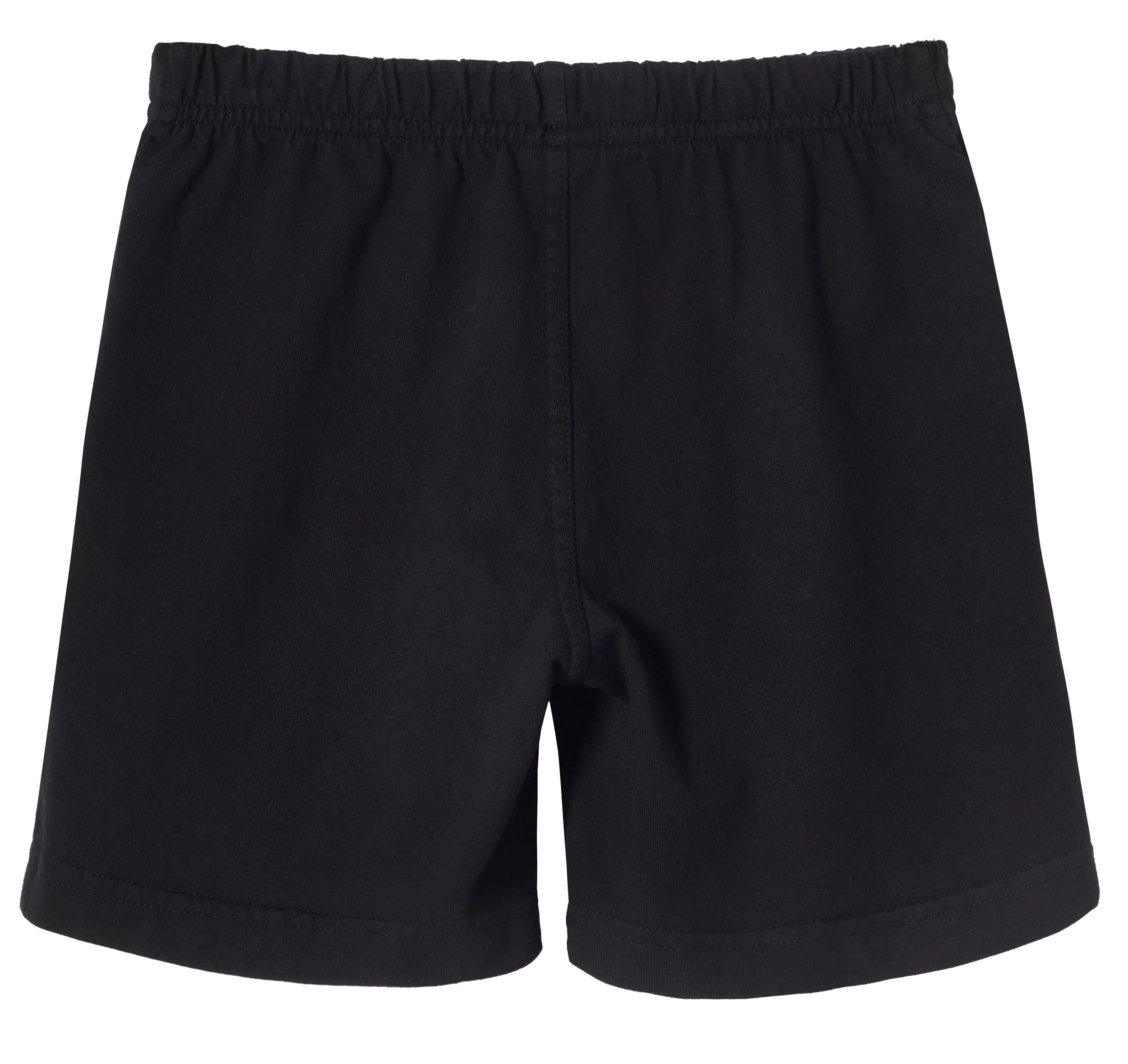 Boys Soft Cotton UPF 50  Above-Knee Side Pocket Shorts | Black