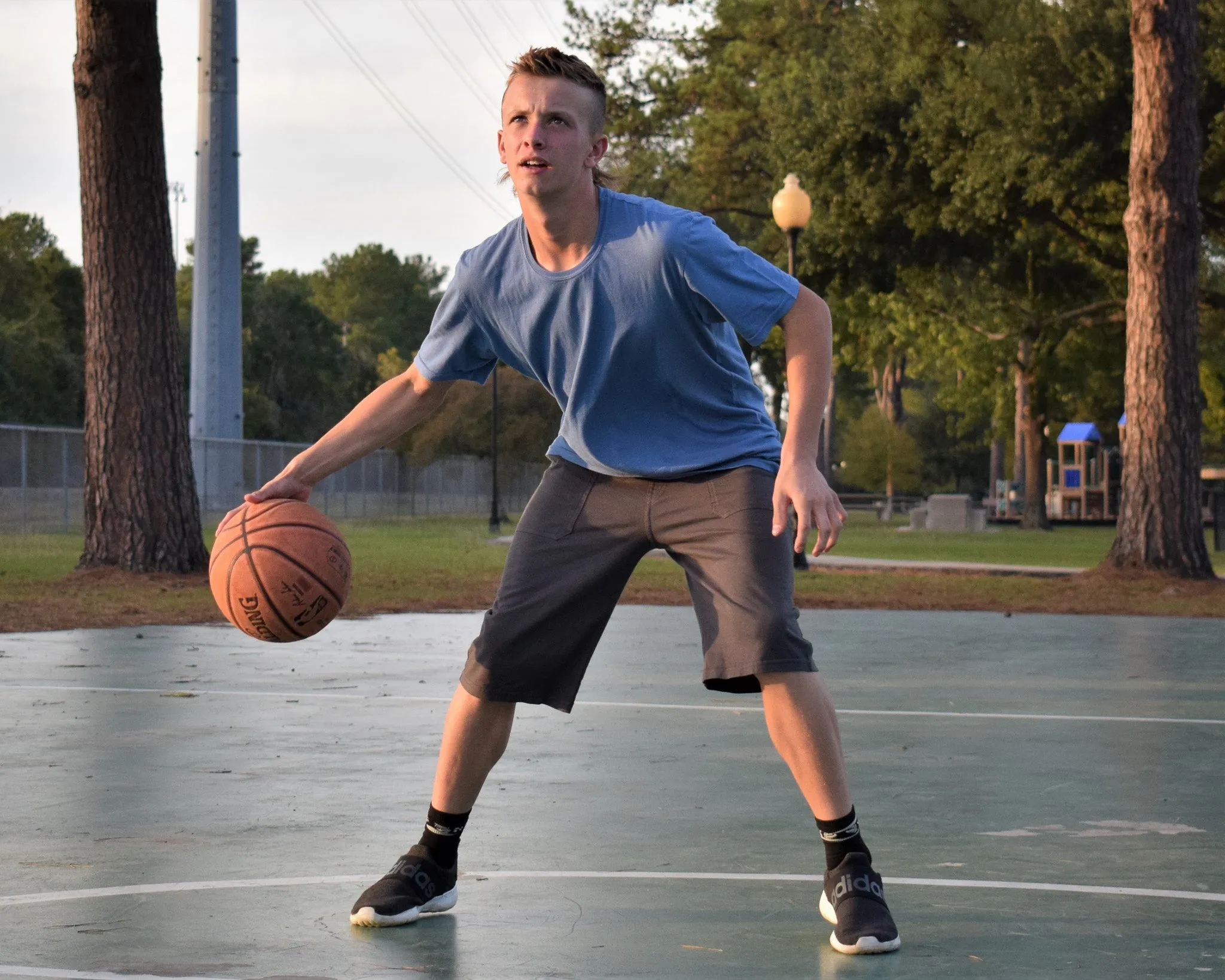 Boys Soft Organic Cotton Jersey Short Sleeve Crew Tee | Navy