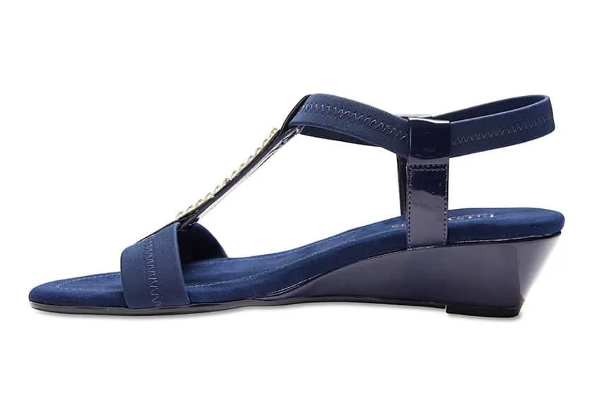 Calvin Heel in Navy Fabric