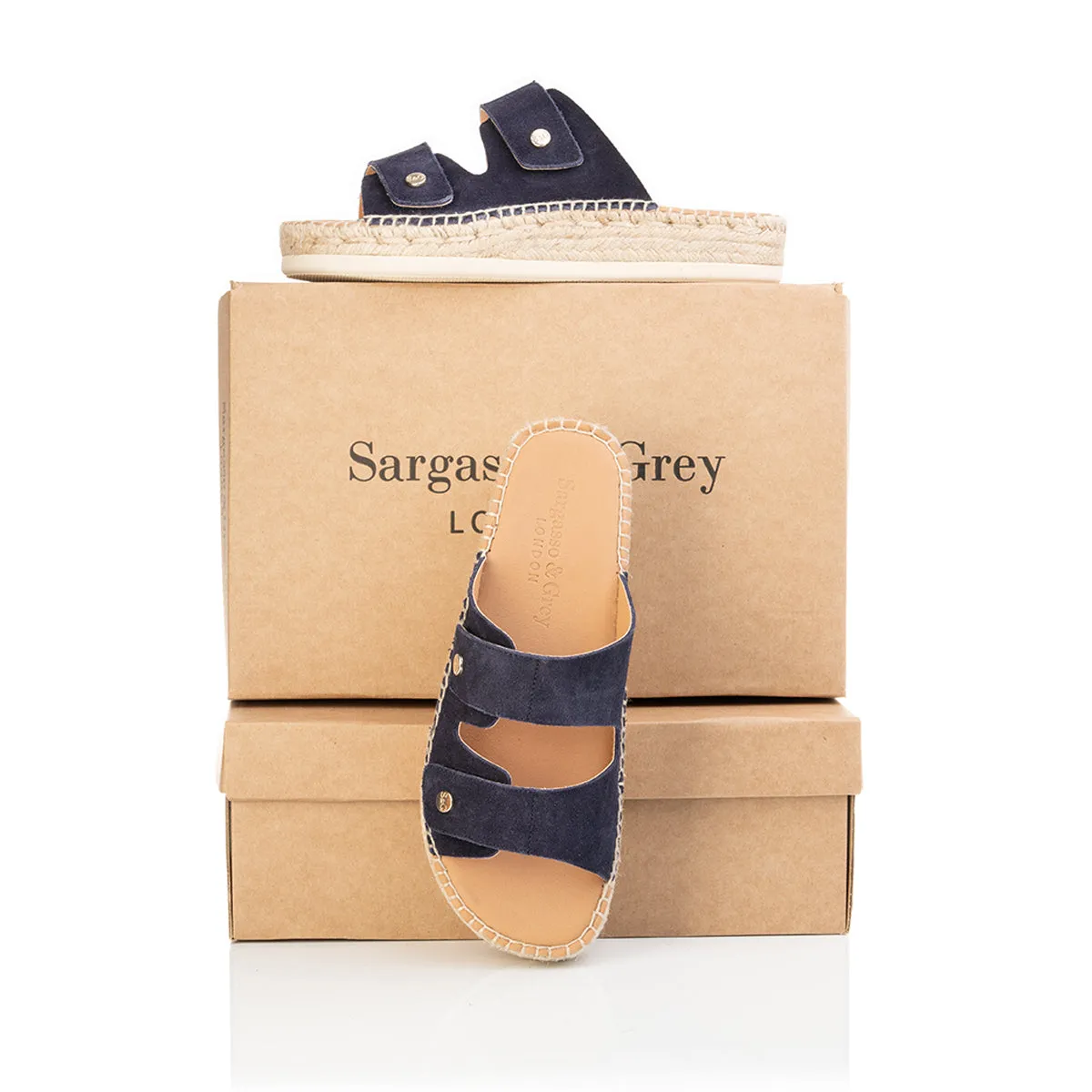 Candy - Wide Fit Espadrille - Navy Suede