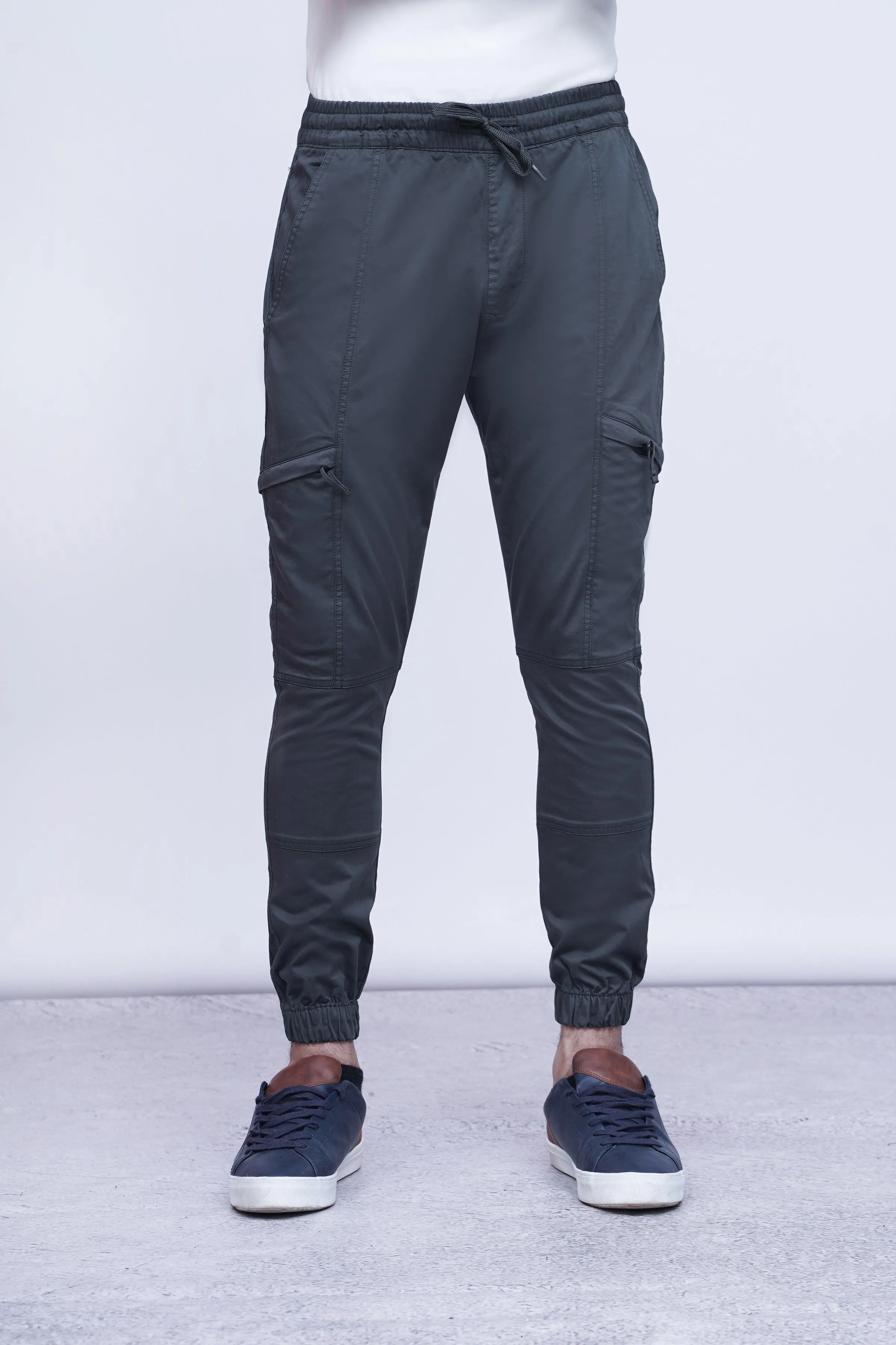 CASUAL JOGGER TROUSER OLIVE GREY