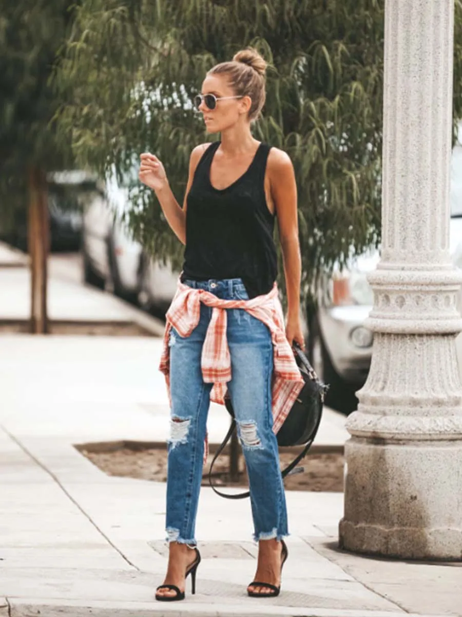 Casual Ripped Jeans