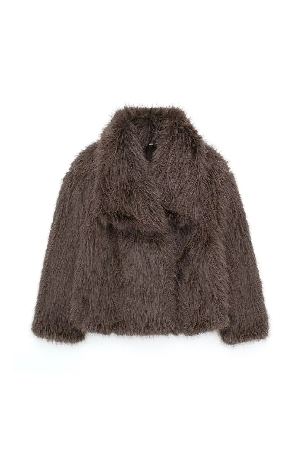 'Chloe' Faux Fur-Effect Short Jacket