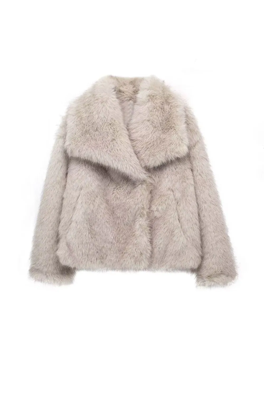 'Chloe' Faux Fur-Effect Short Jacket