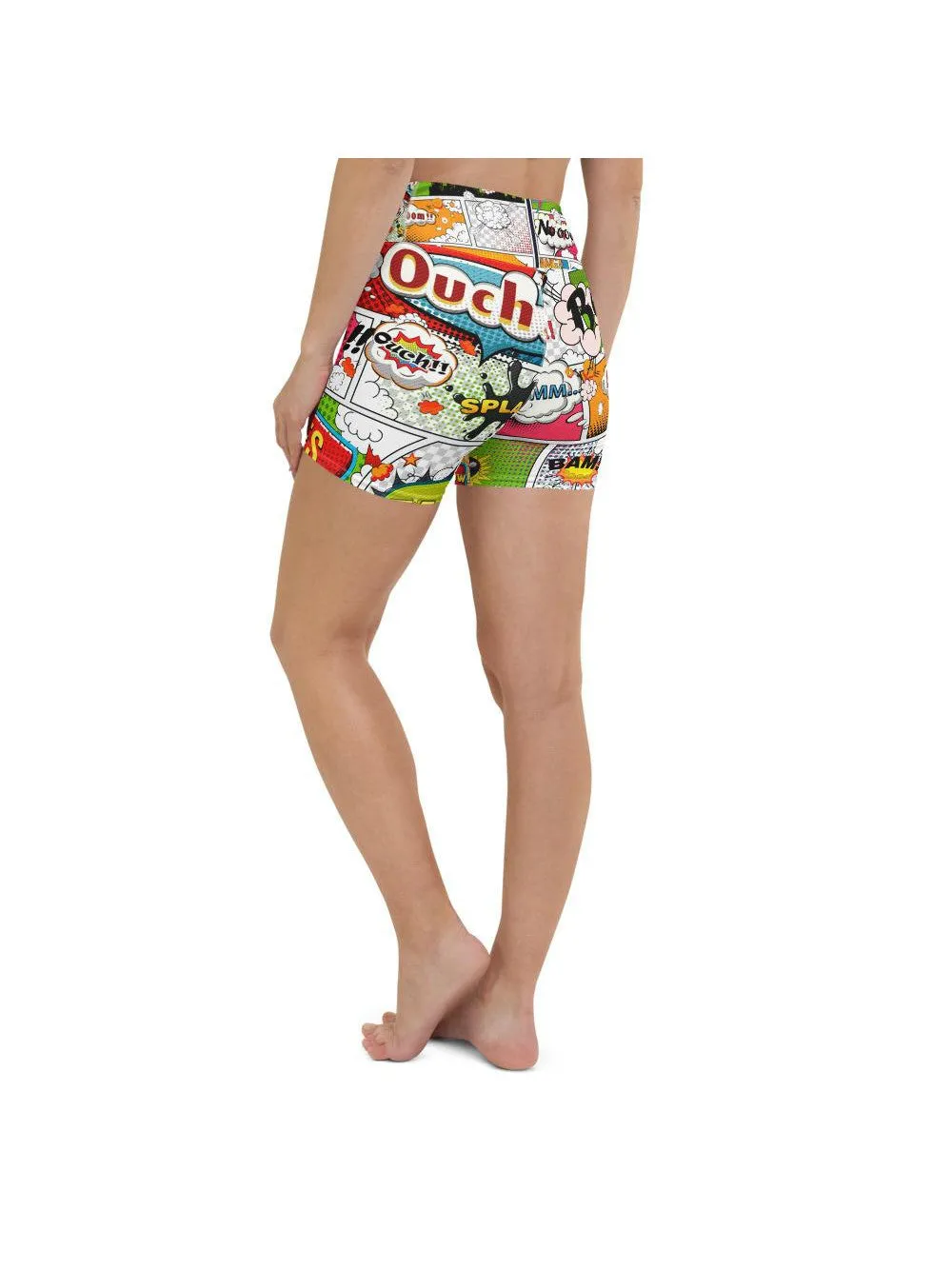 Comic Book Super Hero Yoga Shorts