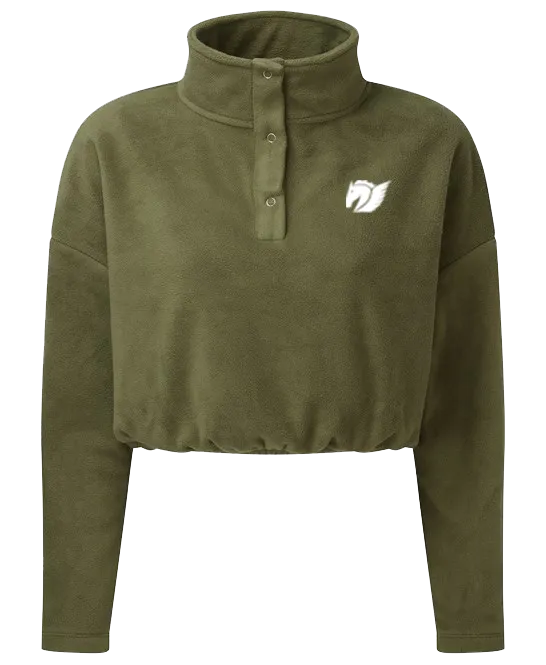 Cropped Fleece - Olive