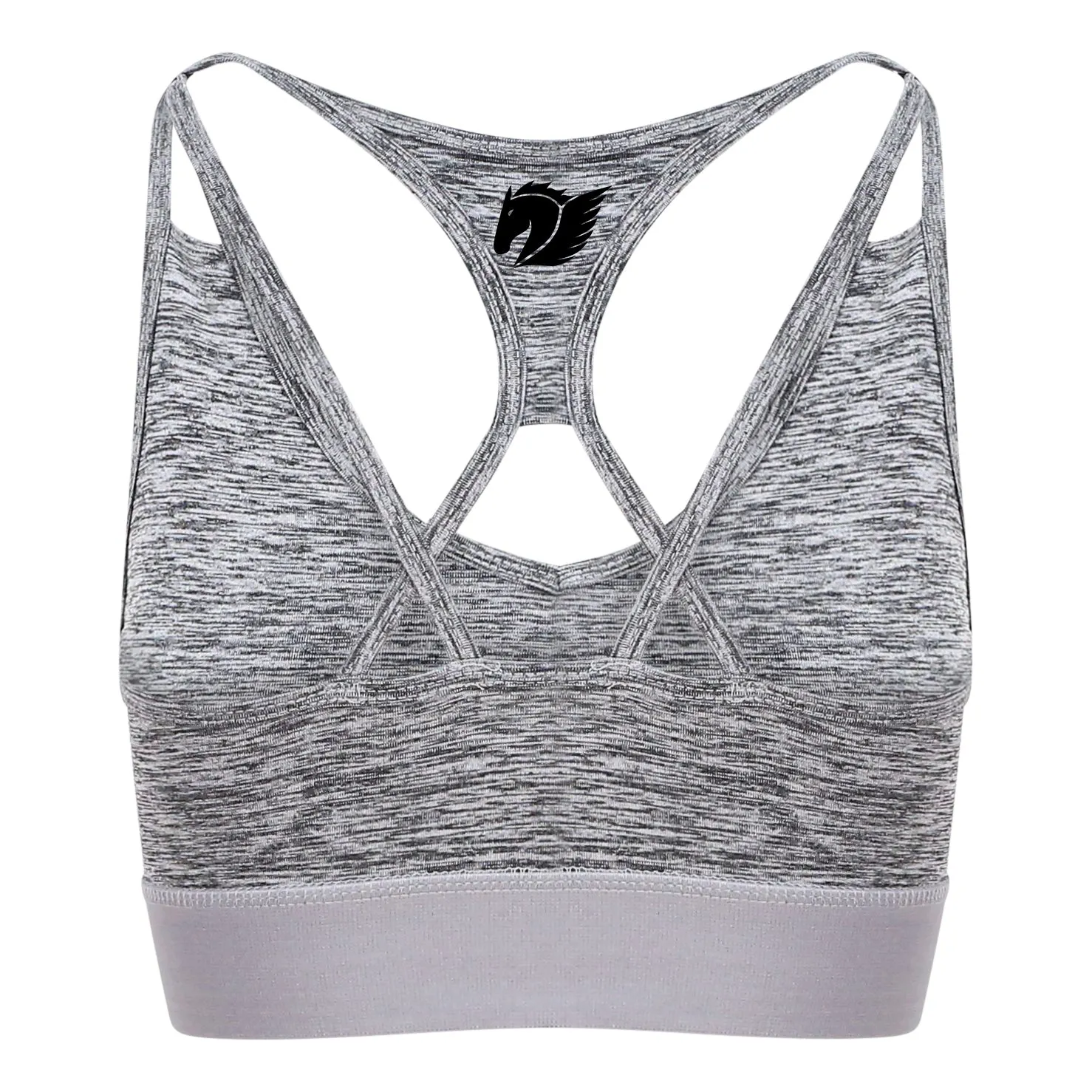 Cross Back Sports Bra - Grey Melange