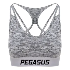 Cross Back Sports Bra - Grey Melange