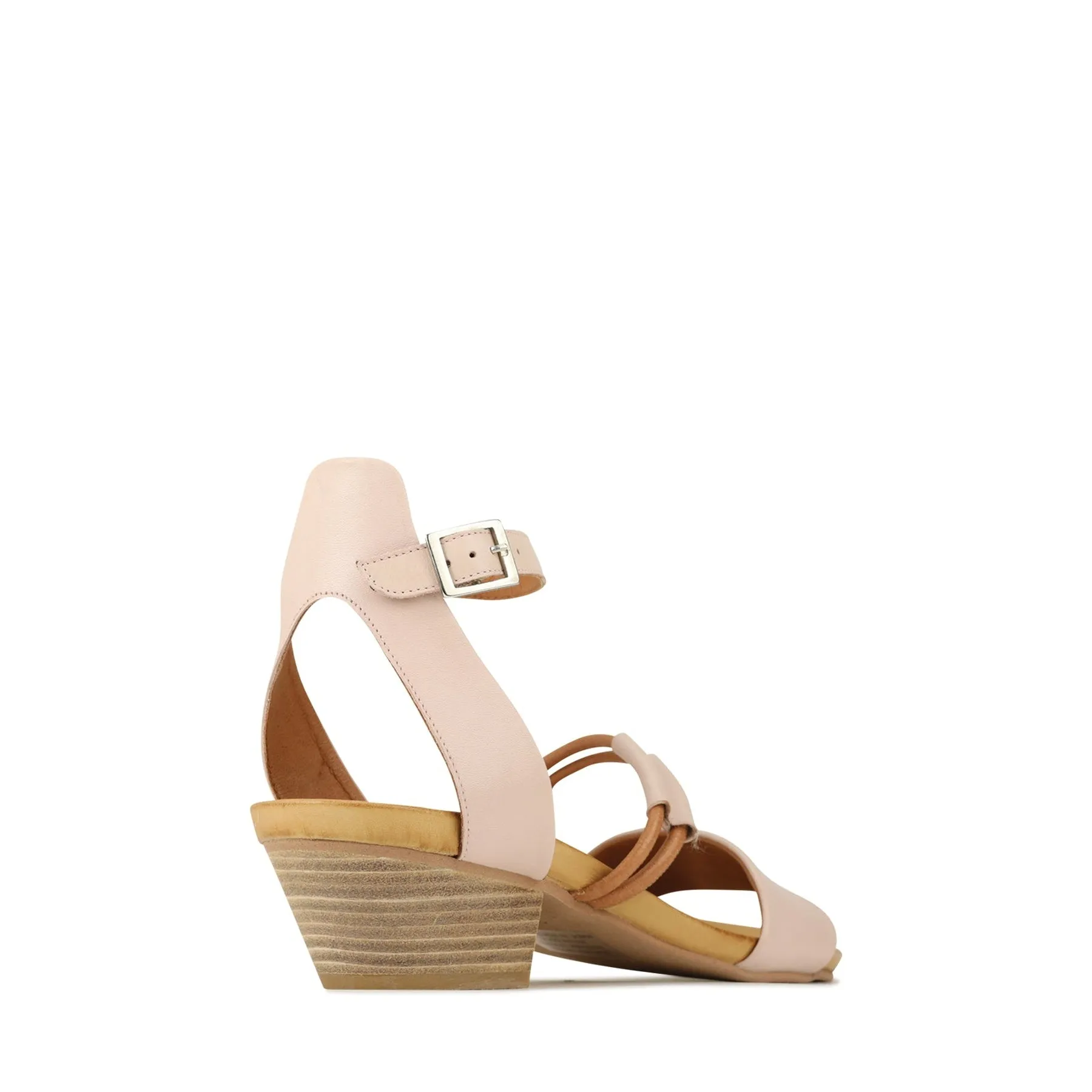 CURO ANKLE STRAP HEEL SANDALS LEATHER