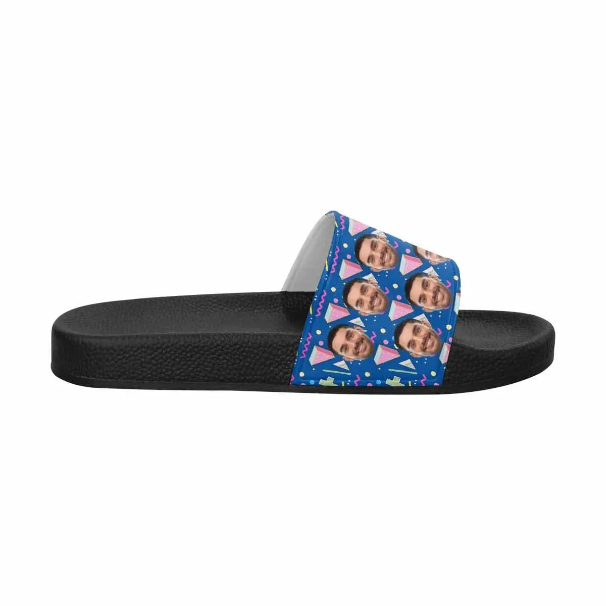 Custom Boyfriend Face Geometry Women's Slide Sandals