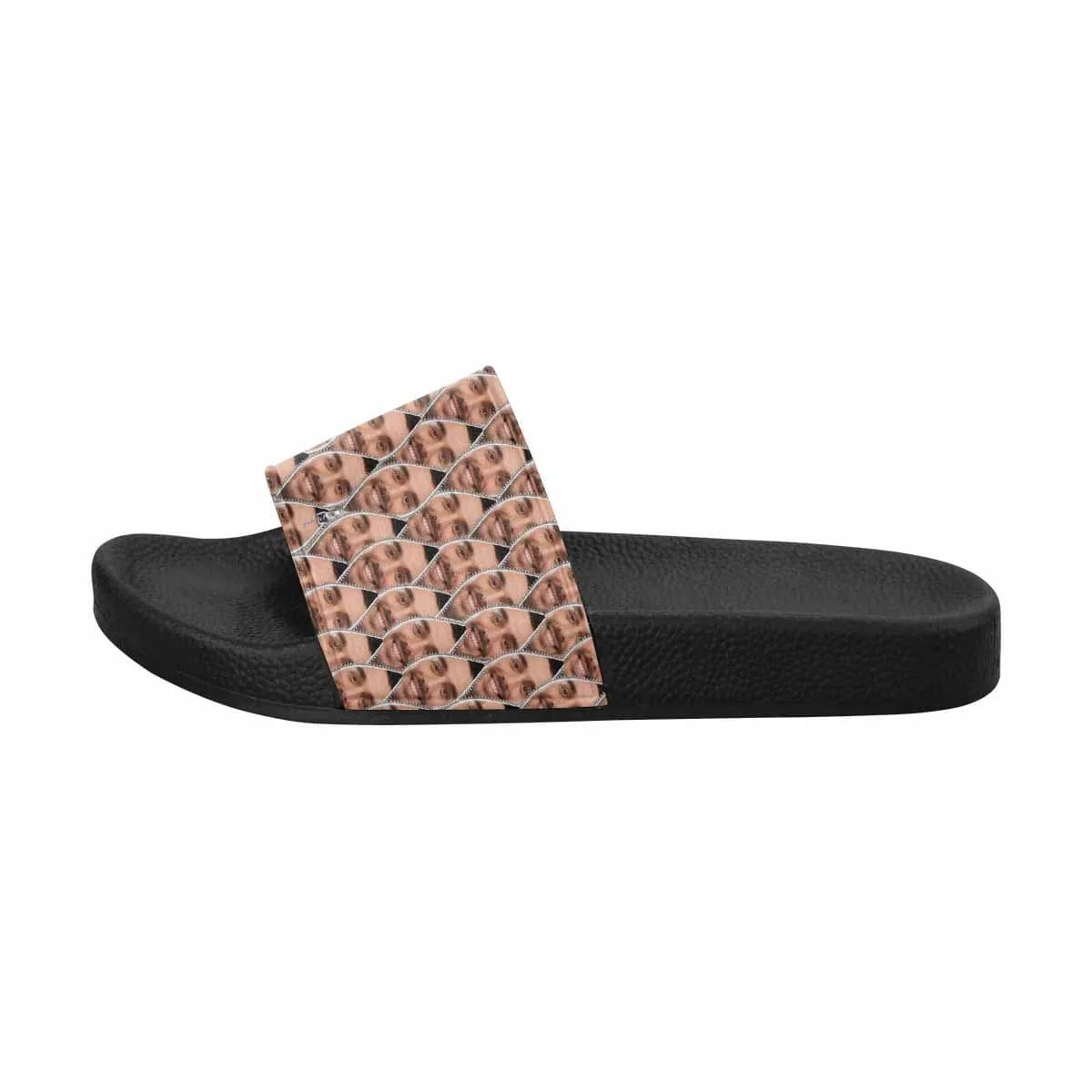 Custom Boyfriend Face Zip Women's Slide Sandals