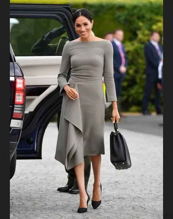 duchess Meghan - draped dress