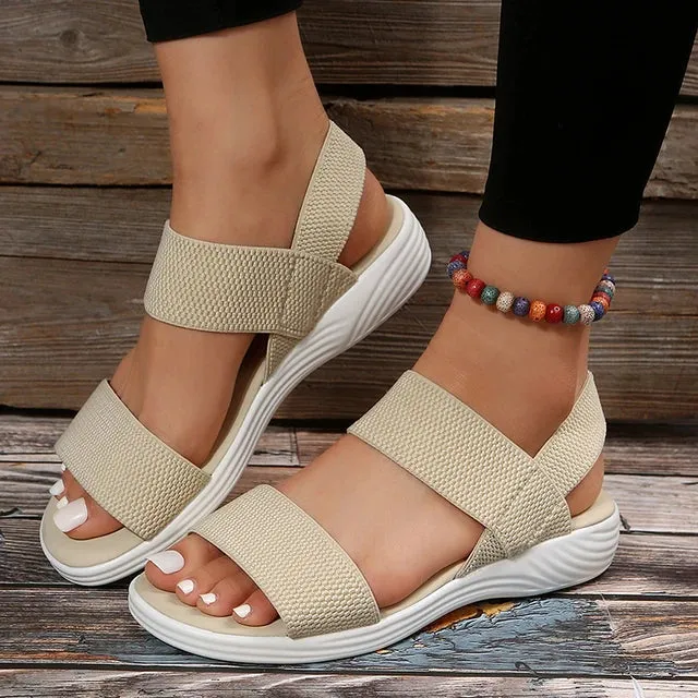 Elastic wedge sandals - 2024 Collection