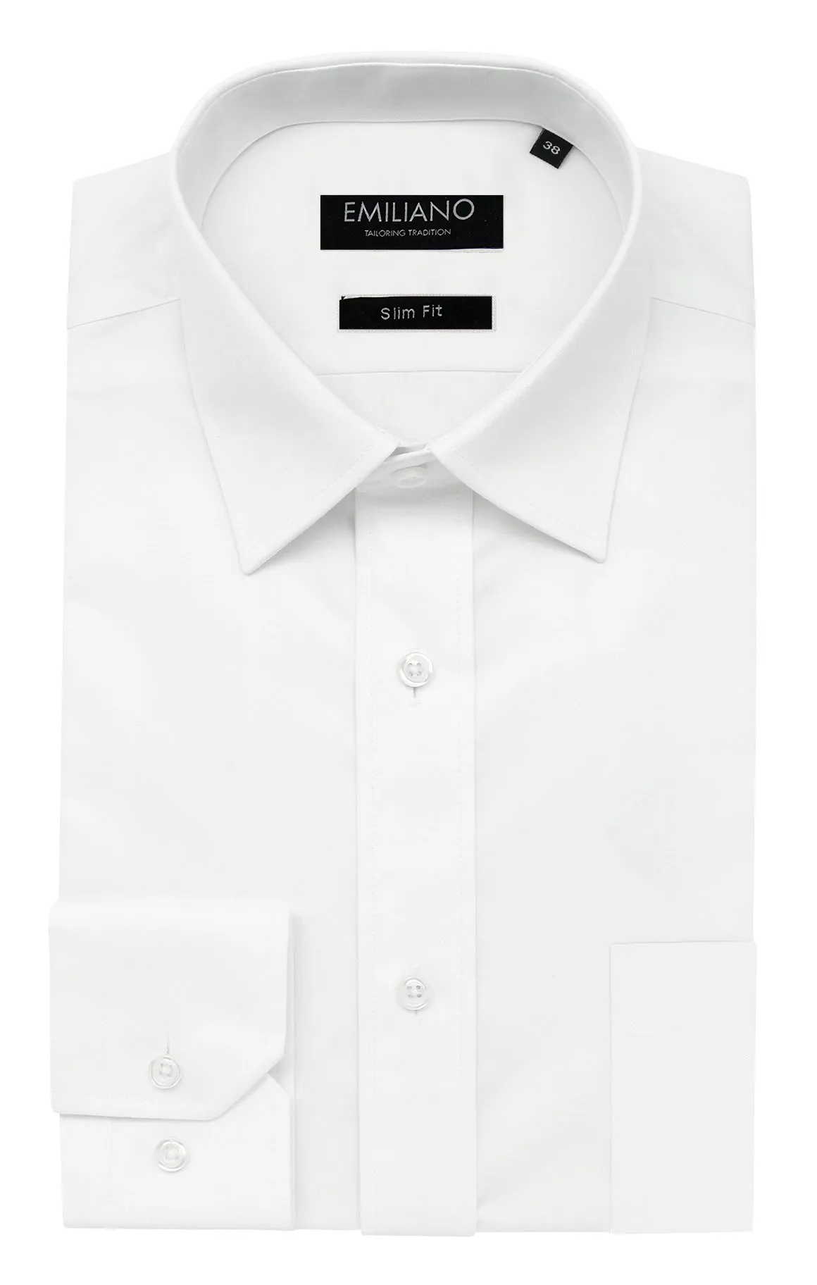 Emiliano Cotton Twill White Shirt